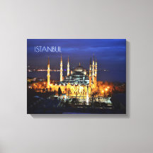 Istanbul Blue Mosque Night Scenery Premium Travel