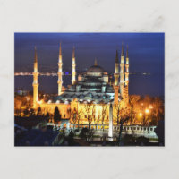Istanbul Blue Mosque Night Scenery Premium Travel