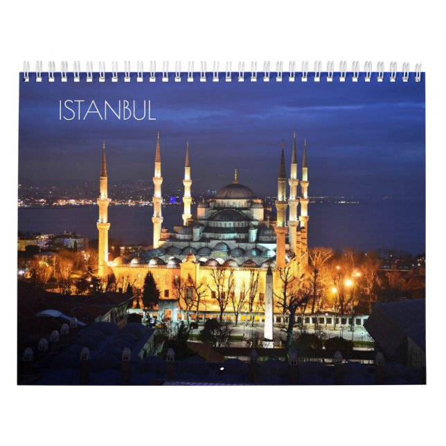 Istanbul Blue Mosque Night Scenery Reisen Türkei Kalender (Titelbild)