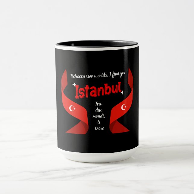 Istanbul-Design mit zweisprachigen Lieben Tasse (Zentrum)