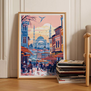 Istanbul Druck Istanbul Illustration Türkei Druck Poster