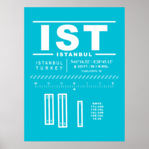 Istanbul Flughafen IST Poster