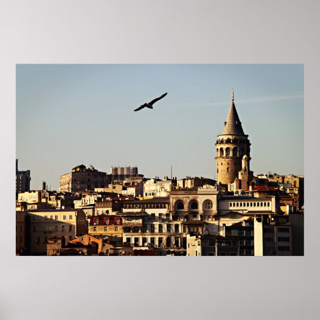 Istanbul - Galata Tower at Sunset Poster (Vorne)