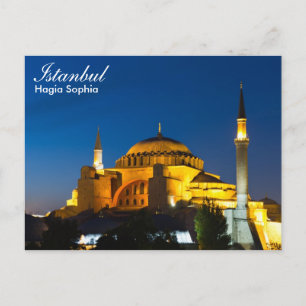 Istanbul - Hagia Sophia bei Nachts Postkarte