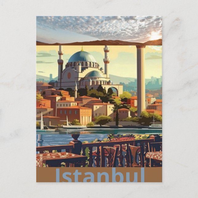 Istanbul Reisen Postkarte Kunst, Istanbul Türkei P (Vorderseite)