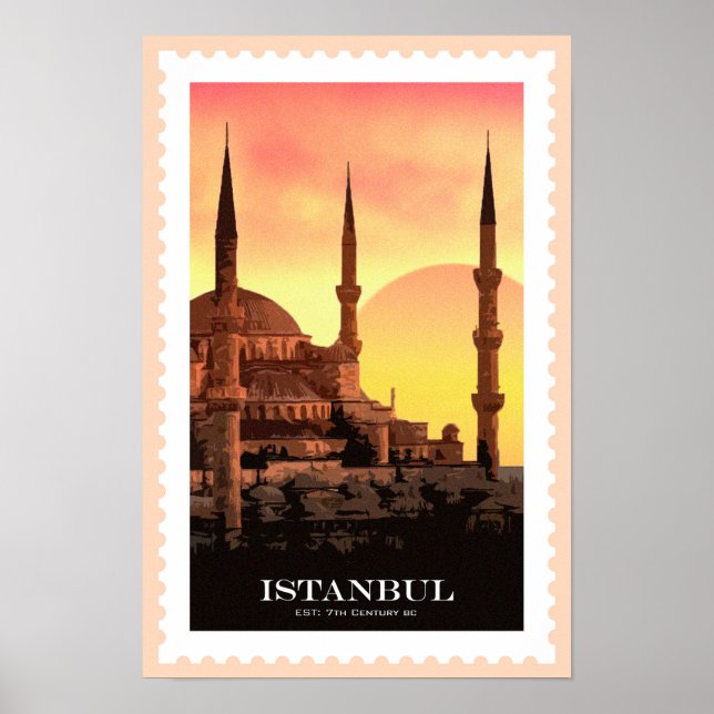 Istanbul Reiseplakat  Poster (Vorne)