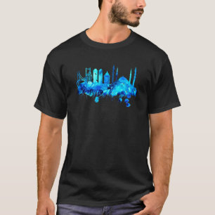 Istanbul Skyline Türkei Blaue Moschee Farbige Pain T-Shirt