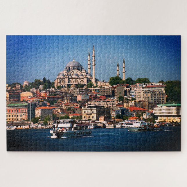 Istanbul, Sultan Ahmed panorama, Türkei /Grosses Puzzle (Horizontal)