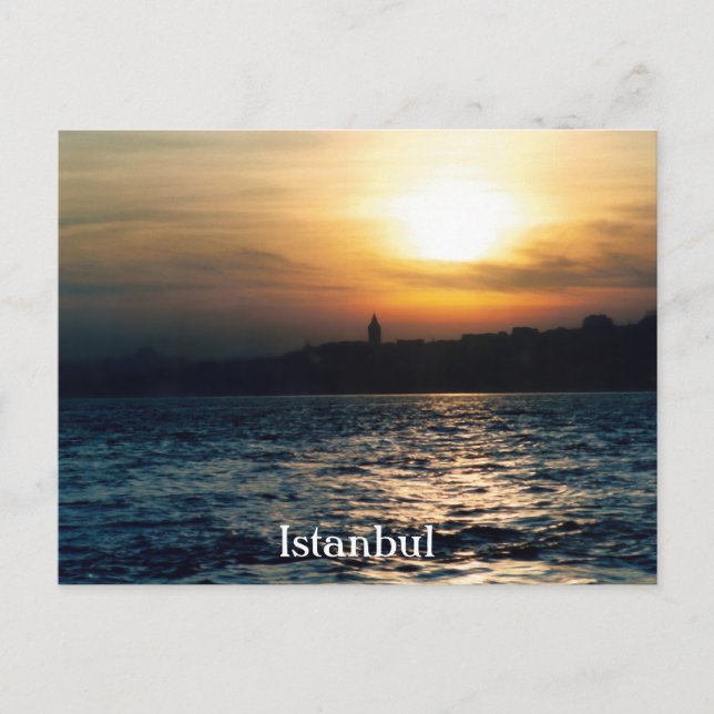 Istanbul Sunset Postcard Postkarte (Vorderseite)