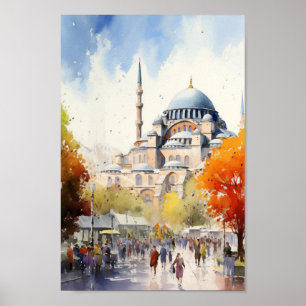 Istanbul Türkei Berühmter Reiseort Poster