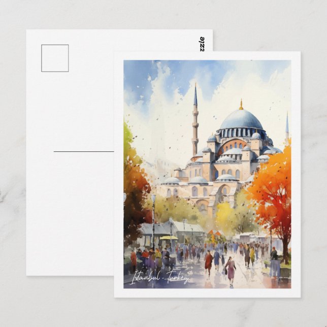 Istanbul Türkei Berühmter Reiseort Postkarte (Vorne/Hinten)