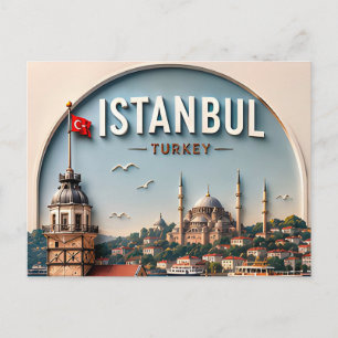 Istanbul Türkei Bosporus Historische Stadt Reise Postkarte