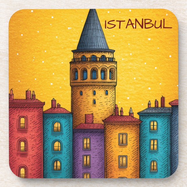 Istanbul Türkei Getränkeuntersetzer (Vorderseite)