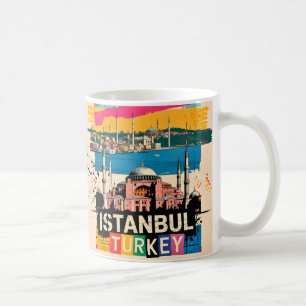 Istanbul Türkei Hagia Sophia Retro Pop Art Reise Kaffeetasse