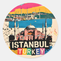 Istanbul Türkei Hagia Sophia Retro Pop Art Reise