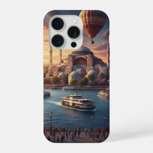 Istanbul Türkei Heißluftballons Blaue Moschee iPhone 15 Pro Hülle