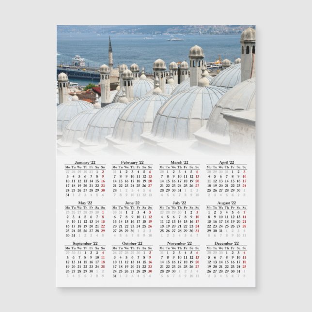 Istanbul, Türkei - Kalender 2022  Magnetkarte