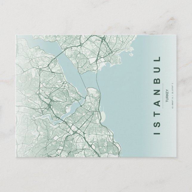 Istanbul Türkei Karte Minimal (Vorderseite)