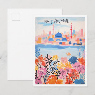Istanbul Türkei Kunst Reise  Postkarte