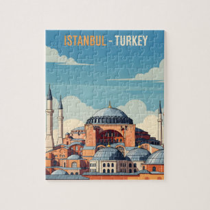 Istanbul Türkei mit Hagia Sophia und Minaretten Puzzle