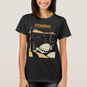 Istanbul Türkei Moschee Retro Reise T-Shirt