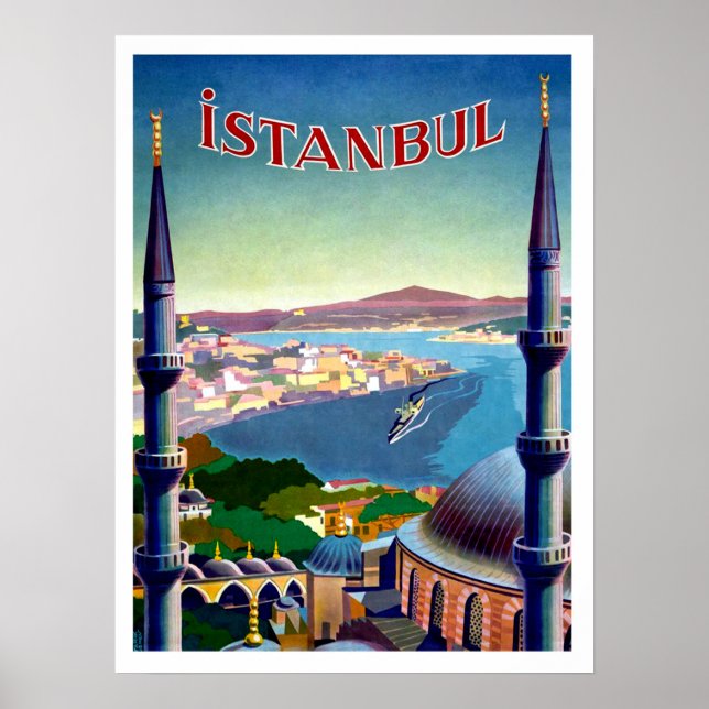 Istanbul, Türkei, Panoramablick auf die Küste Poster (Vorne)