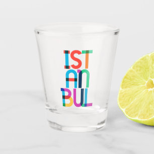 Istanbul Türkei Pop Art Letters Schnapsglas