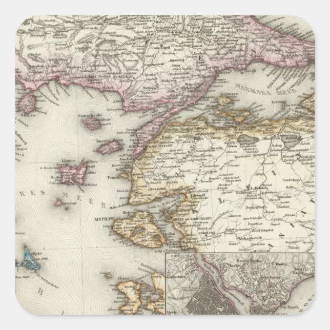 Istanbul, Türkei Quadratischer Aufkleber (Vorderseite)