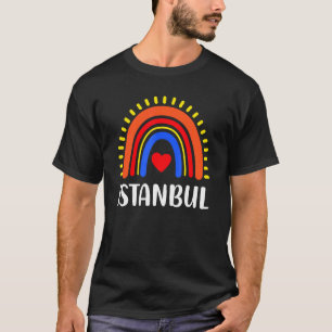 Istanbul Türkei Regenbogenherz für Frauen T-Shirt