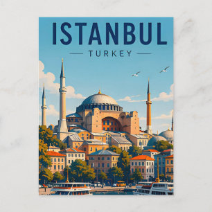 Istanbul Türkei Reise Bosphorus Hagia Sophia  Postkarte