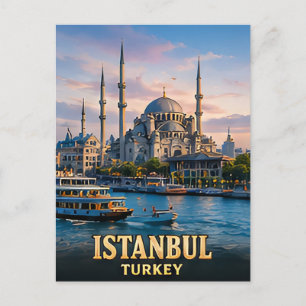 ✈️ Istanbul Türkei Reise Erinnerungen 🕌 Postkarte