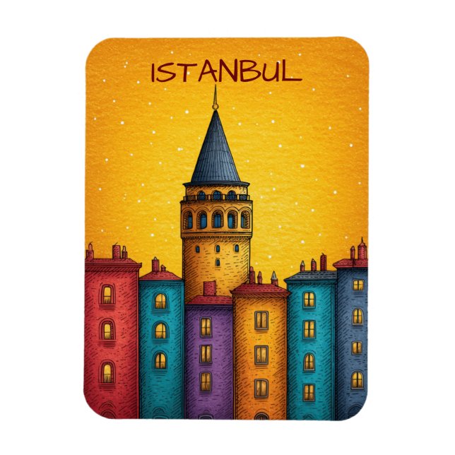 Istanbul Türkei Reise Magnet (Vertikal)