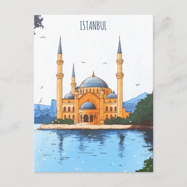 Istanbul Türkei Reise Postkarte (Vorderseite)