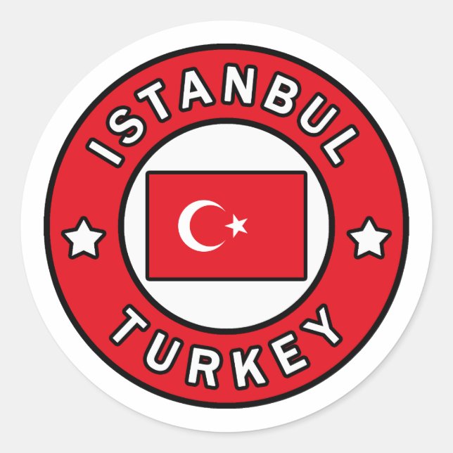 Istanbul Türkei Runder Aufkleber (Vorderseite)