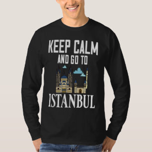 Istanbul Türkei Stadt Skyline Karte Reise T-Shirt