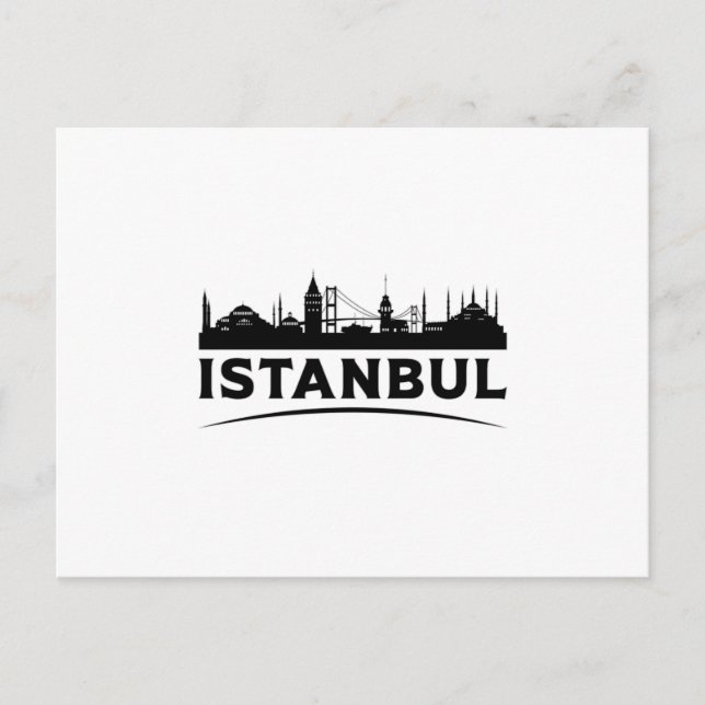 Istanbul Türkei Stadtbild Skyline Geschenkidee Postkarte (Vorderseite)