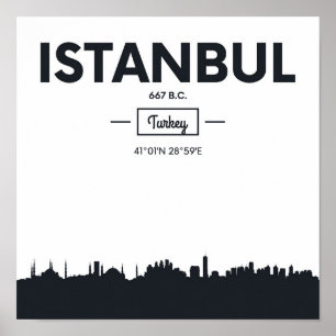 Istanbul, Türkei Städtekoordinatoren Poster