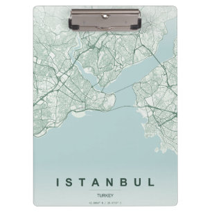 Istanbul Türkei Stadtplan Minimales Design Klemmbrett