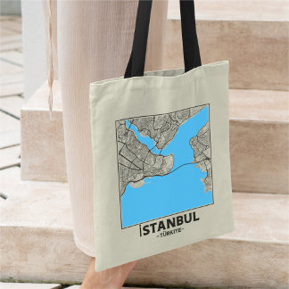 Istanbul, Türkei Stadtplan-Tasche Tragetasche