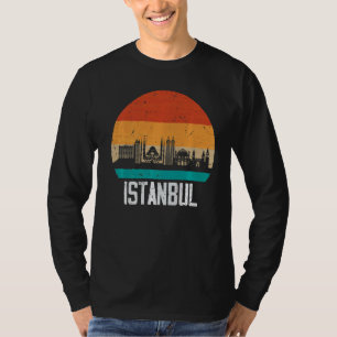 Istanbul Turkey Retro Vintag Sunset Skyline Istan T-Shirt