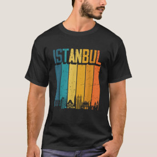 Istanbul Turkey Retro Vintag Sunset Skyline Istan T-Shirt