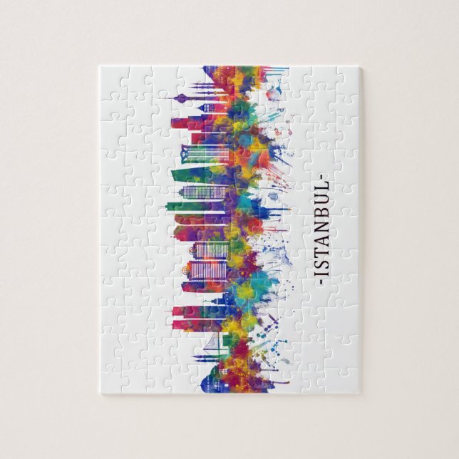 Istanbul Turkey Skyline Puzzle (Vertikal)