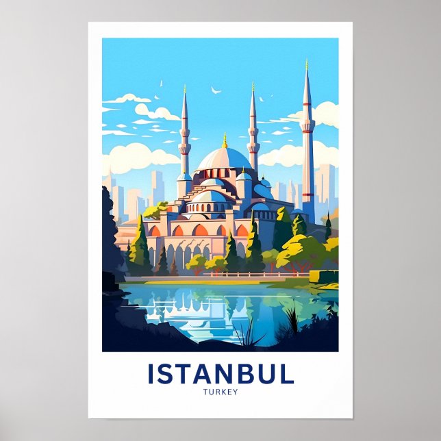 Istanbul Turkey Travel Print Poster (Vorne)