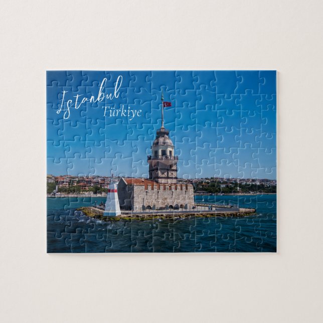Istanbul, Turkiye Maiden Tower Jigsaw Puzzle (Horizontal)