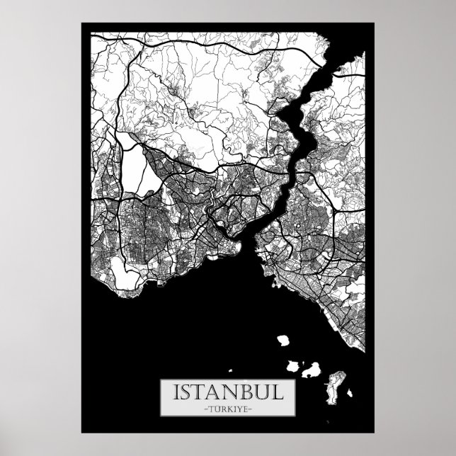 Istanbul Türkiye Map Poster (Vorne)