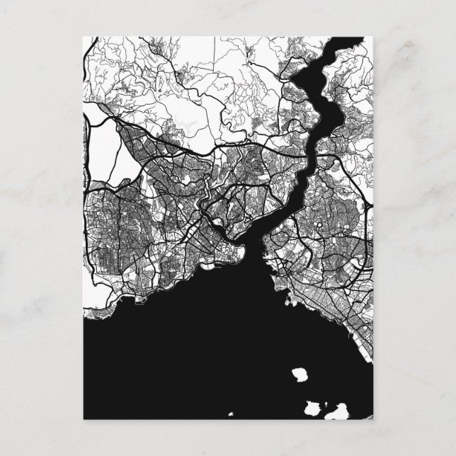 Istanbul Türkiye Map Postkarte (Vorderseite)