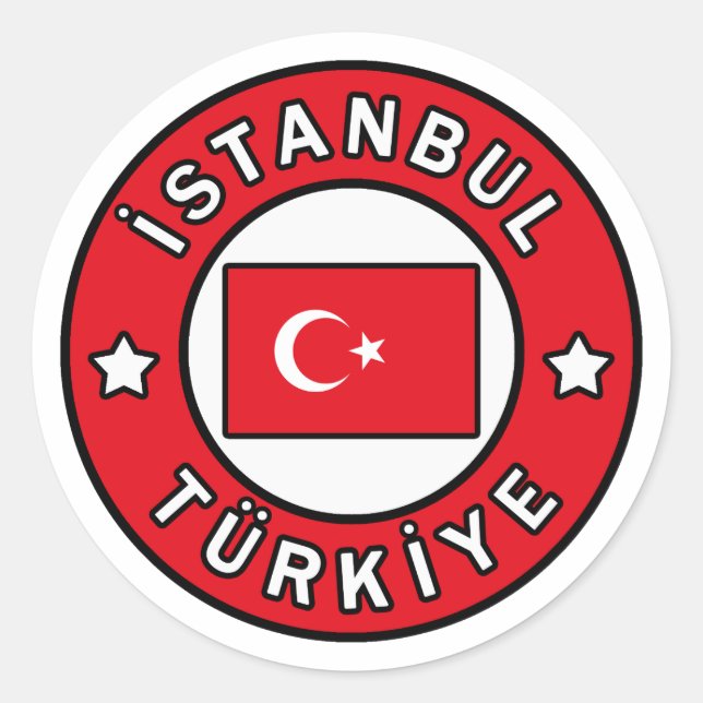 İstanbul Türkiye Runder Aufkleber (Vorderseite)