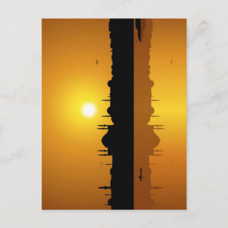 Istanbul und Sonnenuntergang Postkarte