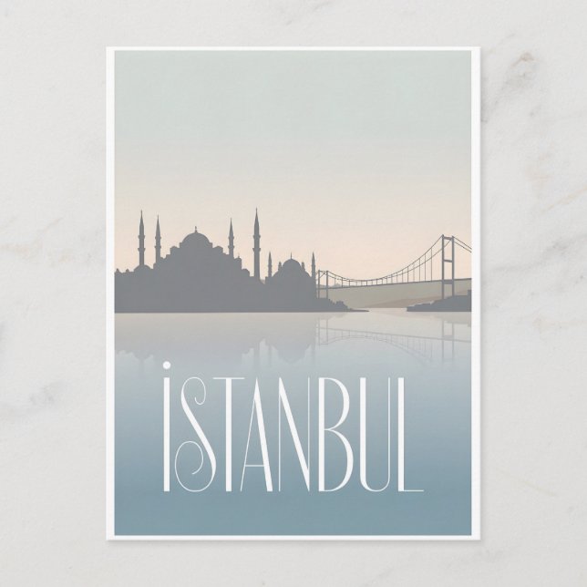 Istanbul Vintag Postkarte (Vorderseite)