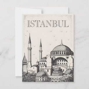 Istanbul Vintag Postkarte